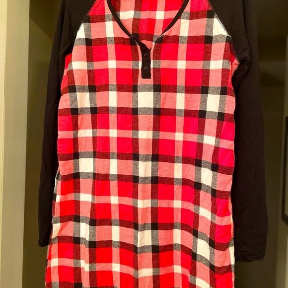 Original Yawn Nightwear Plaid Short Nightgown - Picture 9 of 11